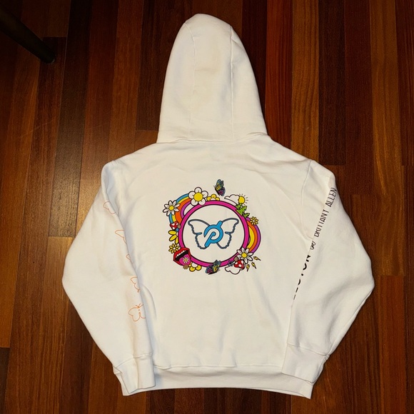 Fall 2023 ~ PELOTON x BRITTANY ALLEN White Hoodie Sweatshirt - Size LARGE - Picture 2 of 7